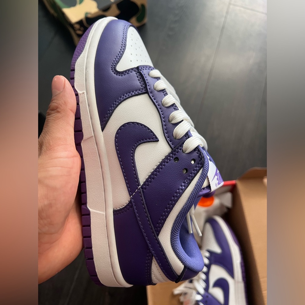 Nike women Purple and White Low Top Sneakers